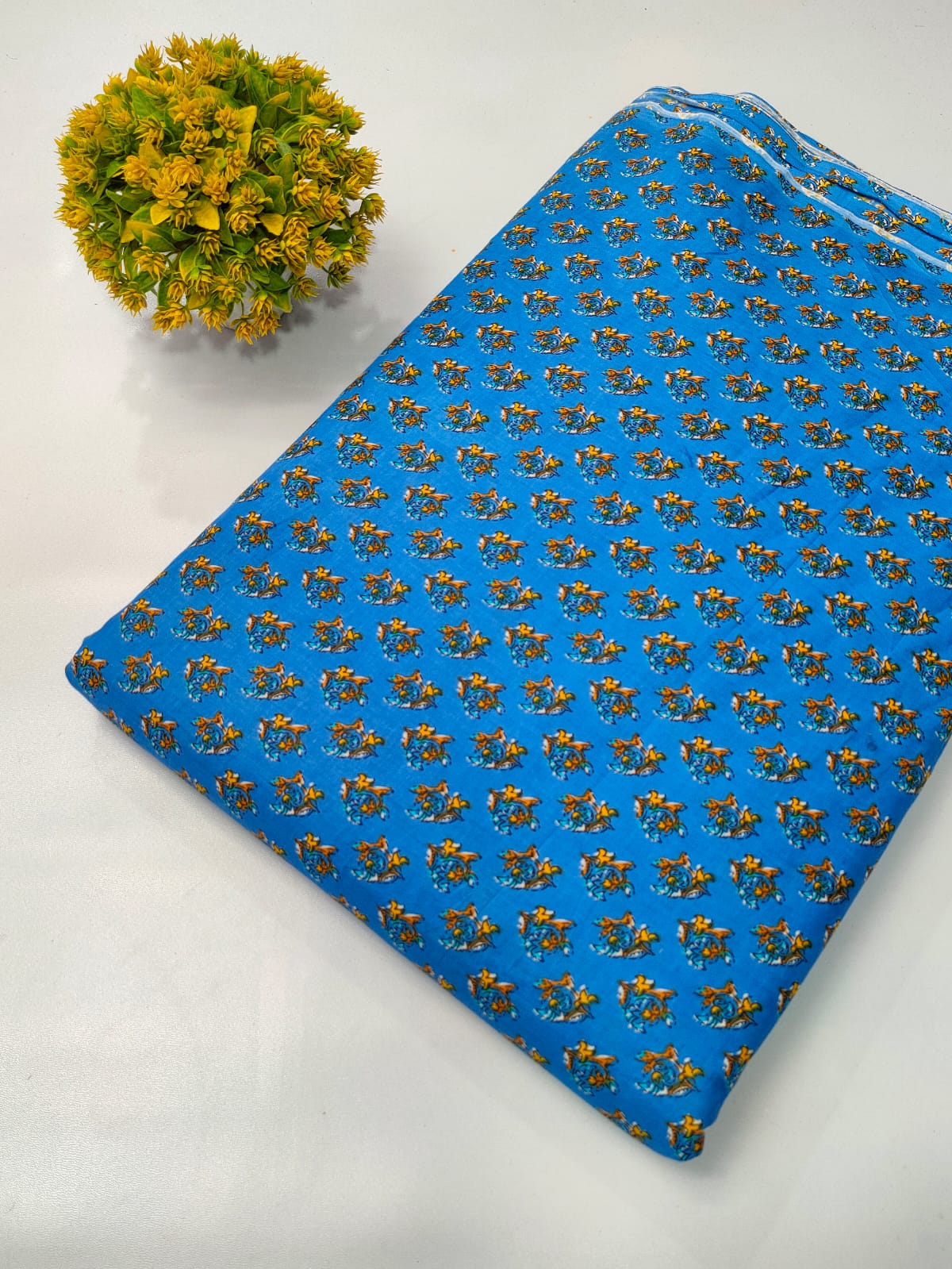 Soft cotton fabric for summer tulsi prints