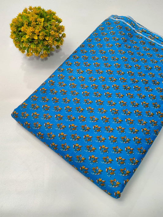 Soft cotton fabric for summer tulsi prints