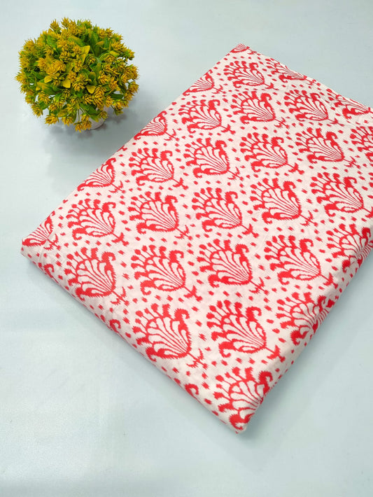 Soft cotton fabric for summer tulsi prints