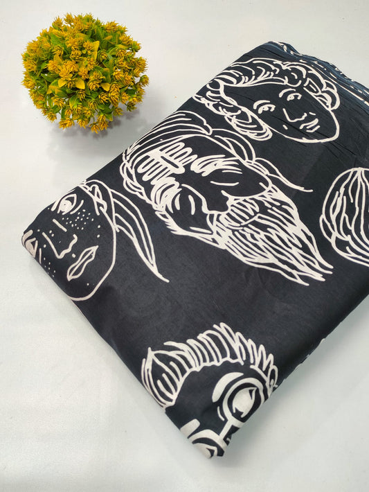 Soft cotton fabric for summer tulsi prints