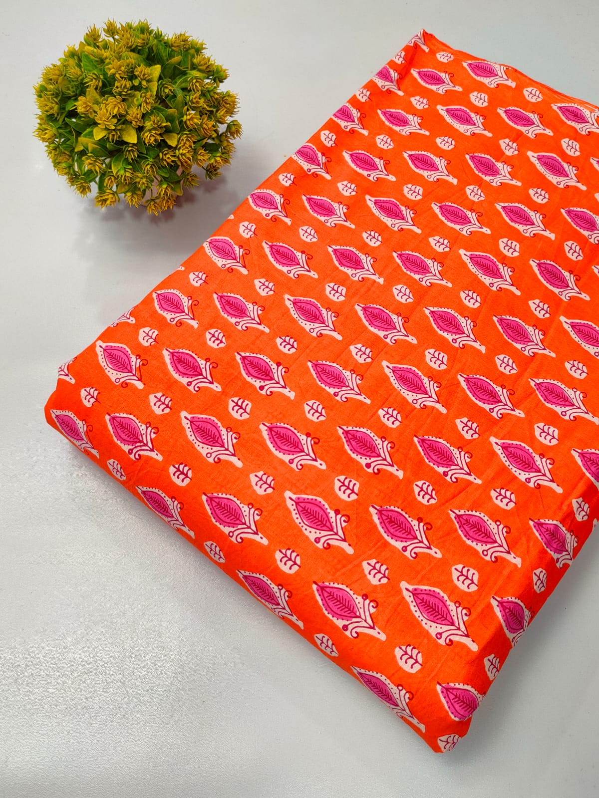 Soft cotton fabric for summer tulsi prints
