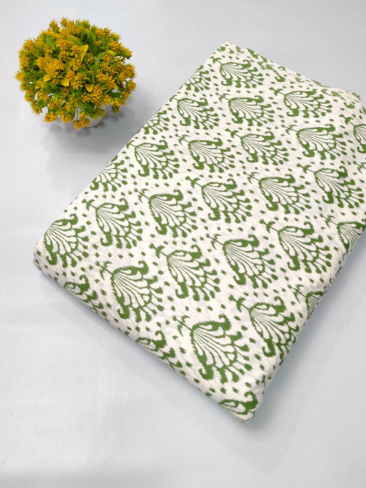 Soft cotton fabric for summer tulsi prints