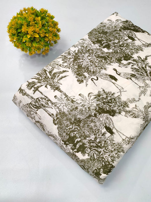 Soft cotton fabric for summer tulsi prints