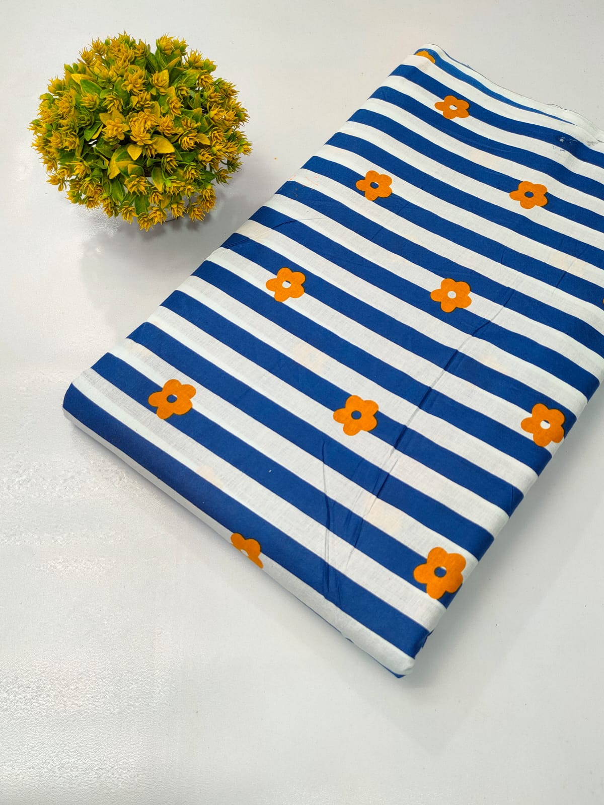 Soft cotton fabric for summer tulsi prints