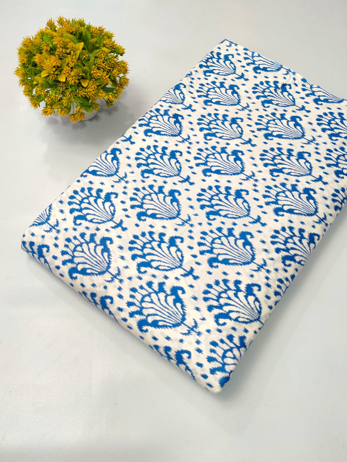 Soft cotton fabric for summer tulsi prints