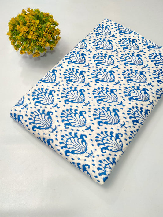 Soft cotton fabric for summer tulsi prints