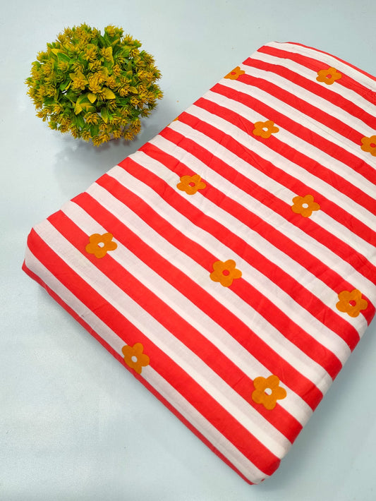 Soft cotton fabric for summer tulsi prints