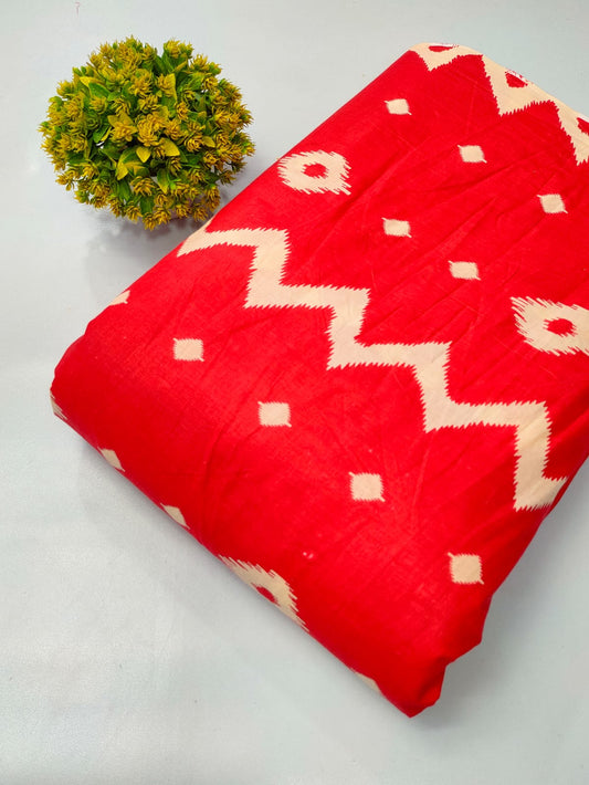 Soft cotton fabric for summer tulsi prints