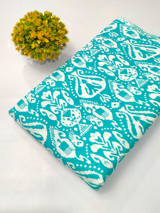 Soft cotton fabric for summer tulsi prints