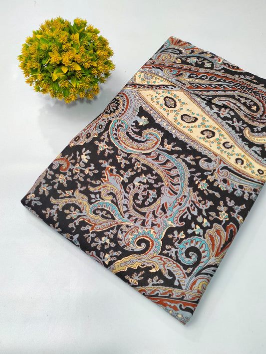 Soft cotton fabric for summer tulsi prints