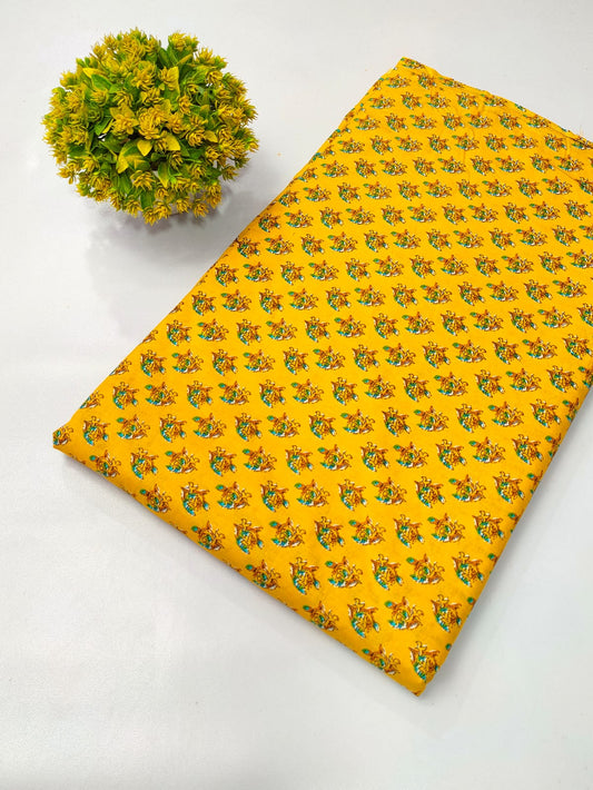 Soft cotton fabric for summer tulsi prints