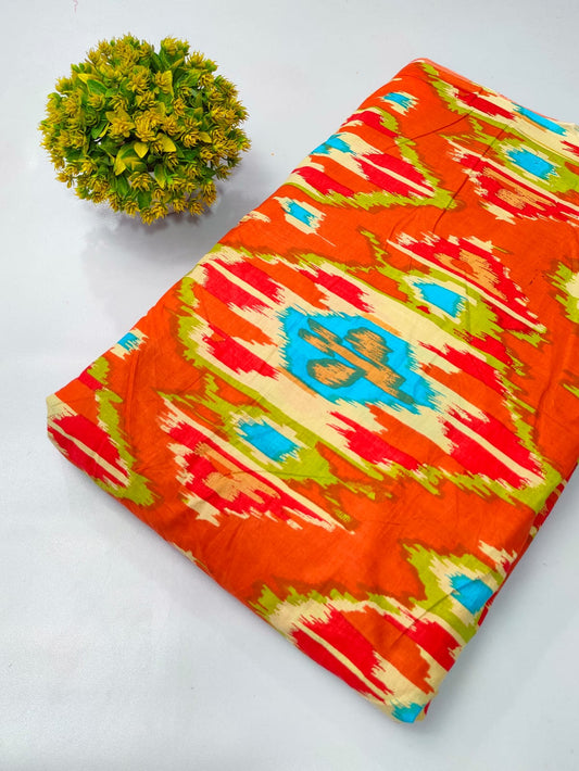 Soft cotton fabric for summer tulsi prints