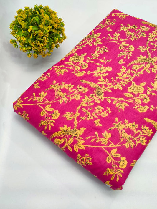 Soft cotton fabric for summer tulsi prints