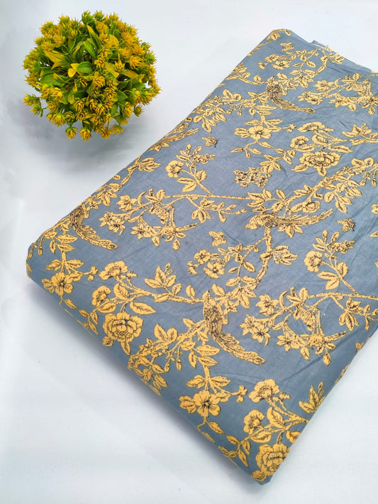 Soft cotton fabric for summer tulsi prints