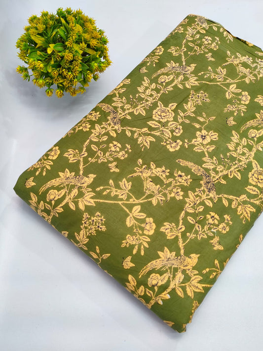 Soft cotton fabric for summer tulsi prints